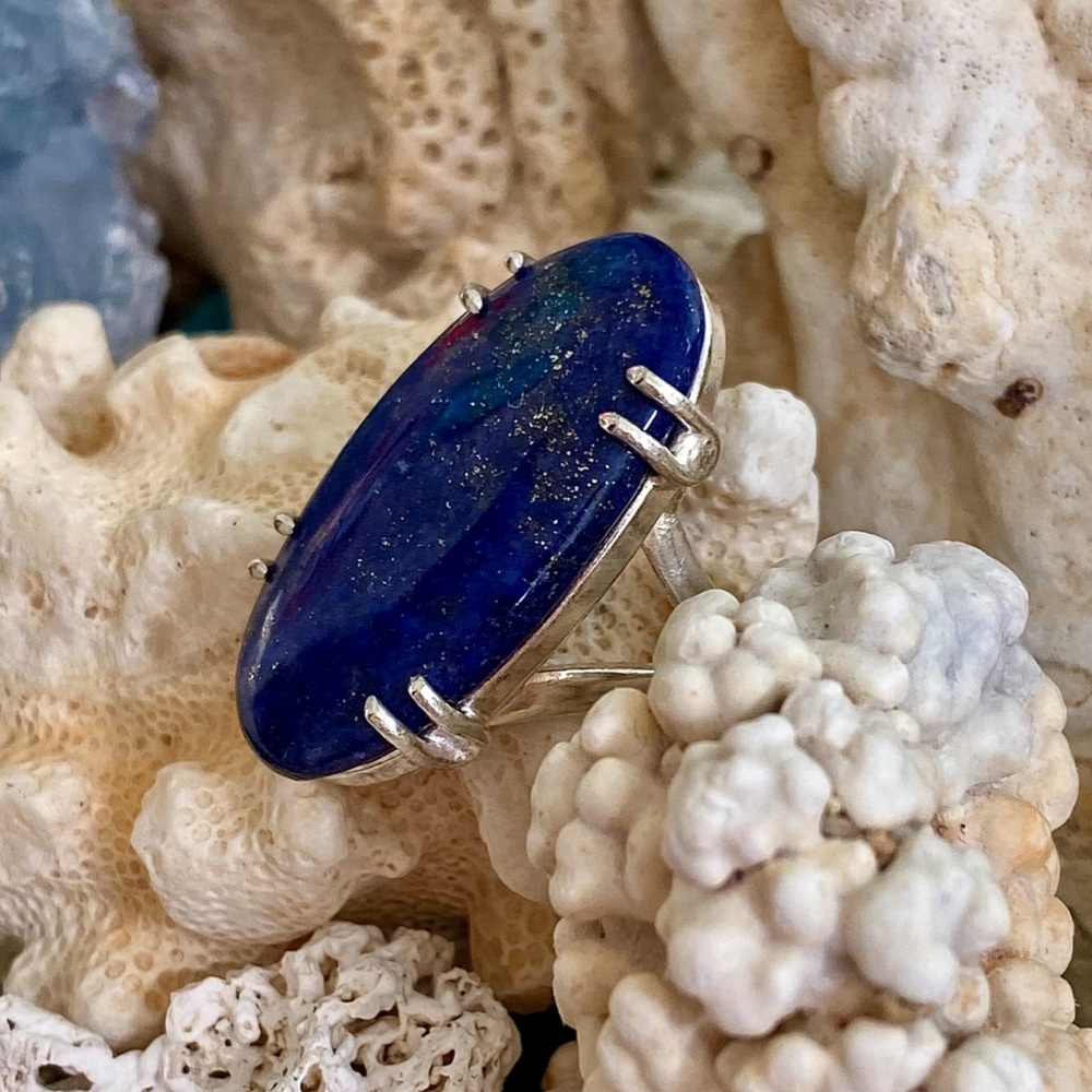 NWOT Artisan Lapis Lazuli Crystal Ring - Picture 4 of 16